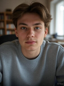 Professor particular de inglês online ensinando aluno em aula virtual